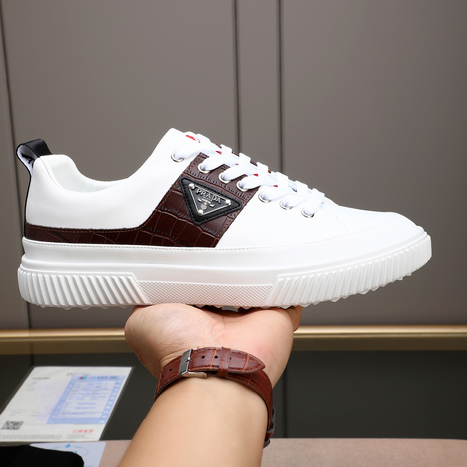 PRA Men's Leather Panel Casual Shoes XX250900825