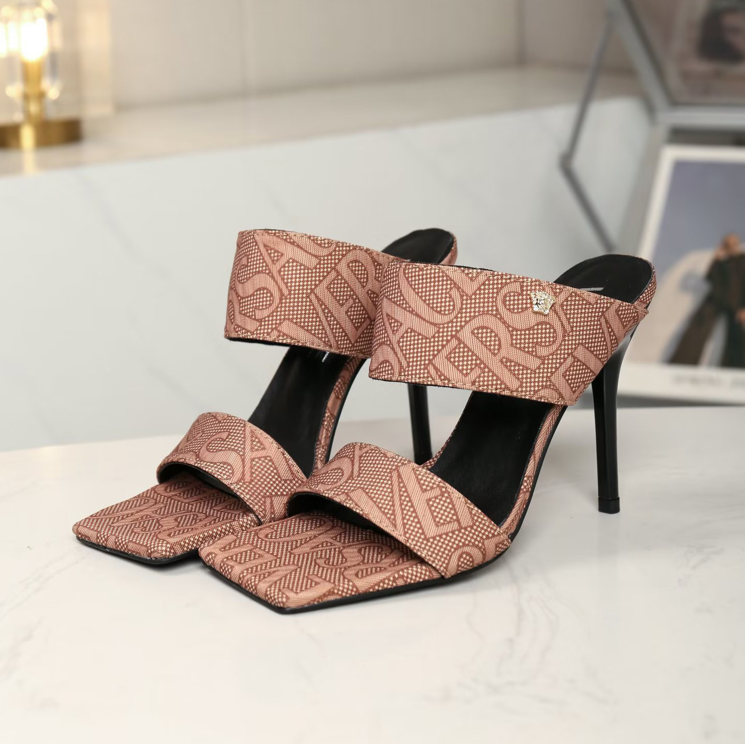 Vs Canvas Micro Logo Women's High Heels XX250900818