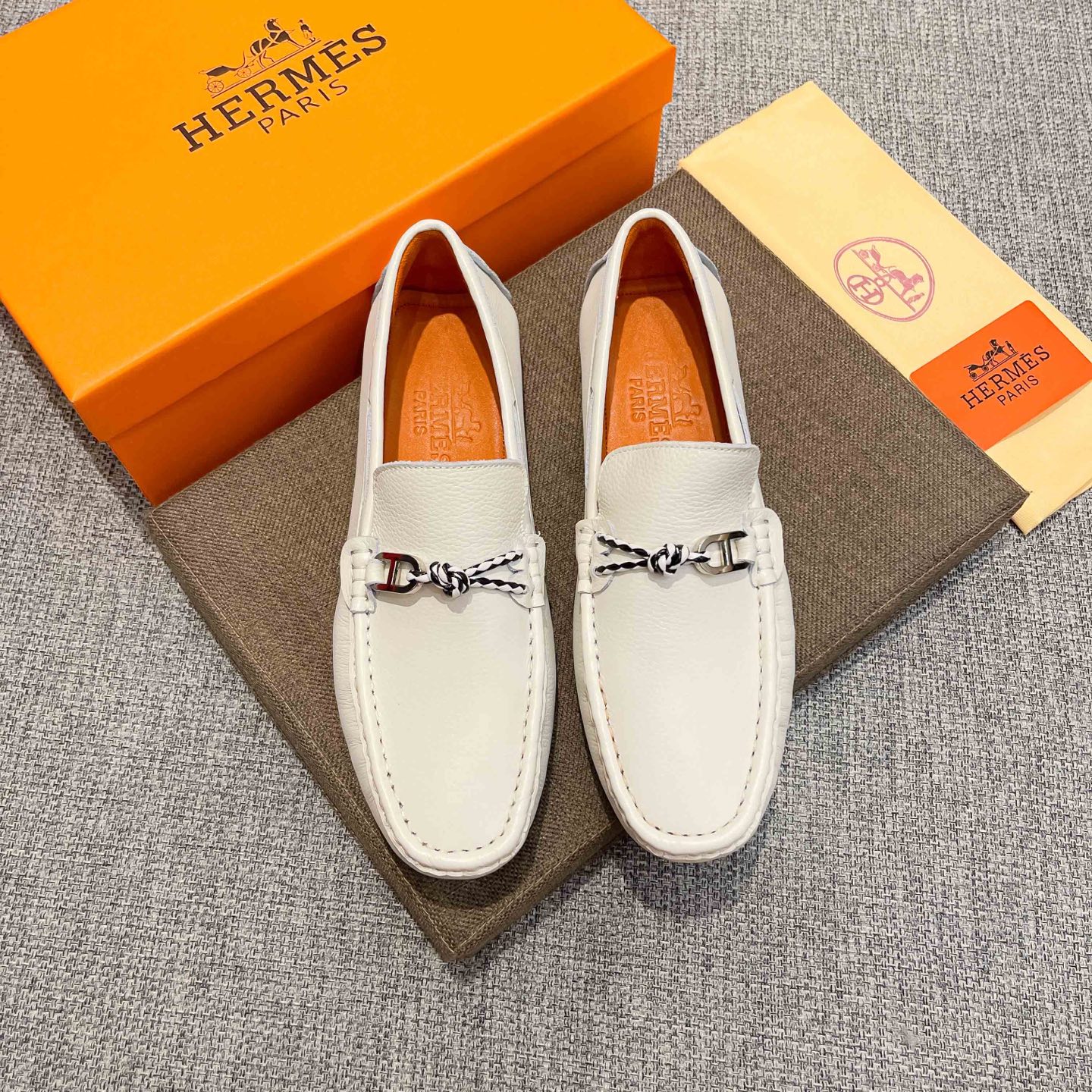 HM Men's Casual White Loafers XX25090843