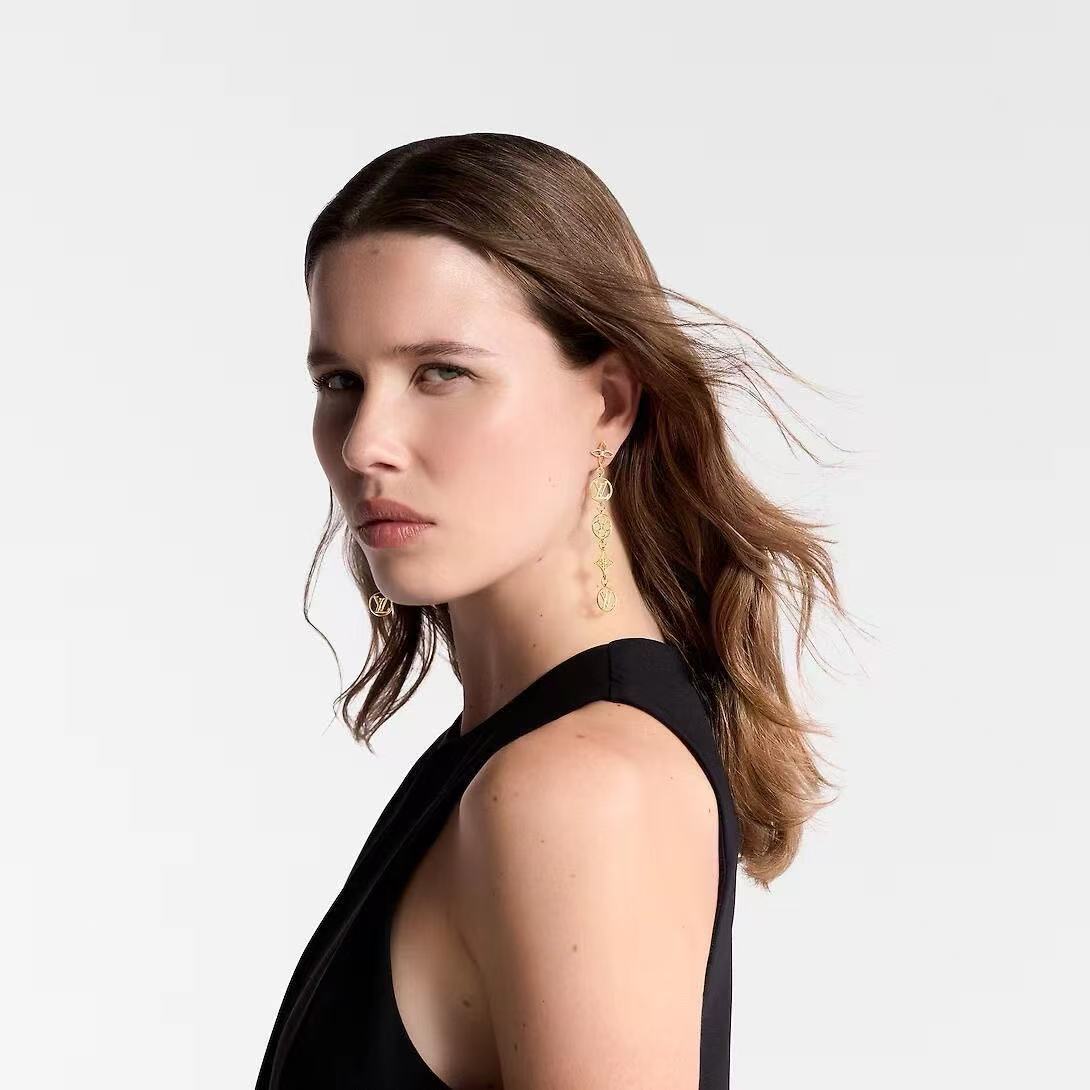 LV Monogram Cut-Out Long Drop Earrings YPD25090820