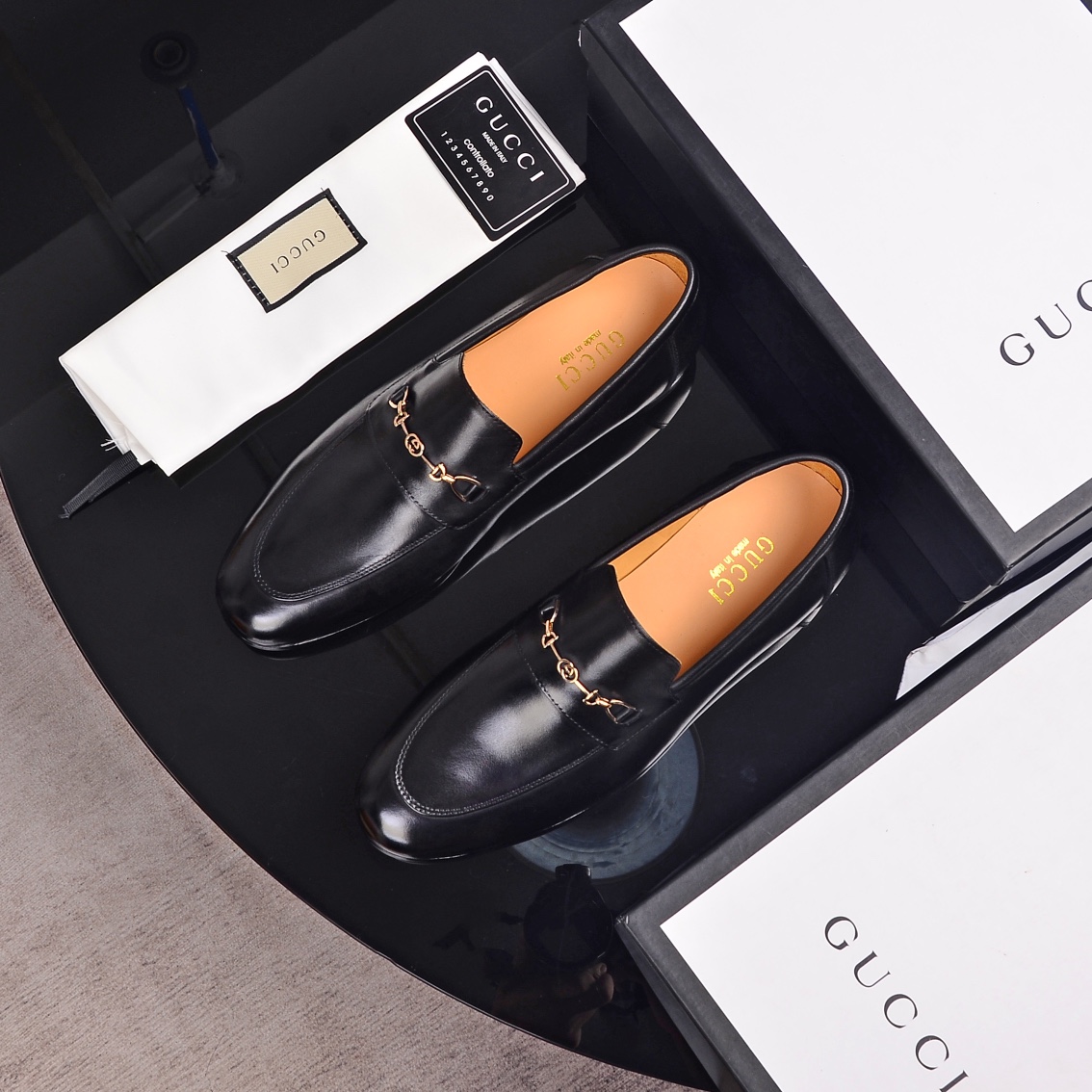 GG Men's Horsebit Leather Shoes XX25090846