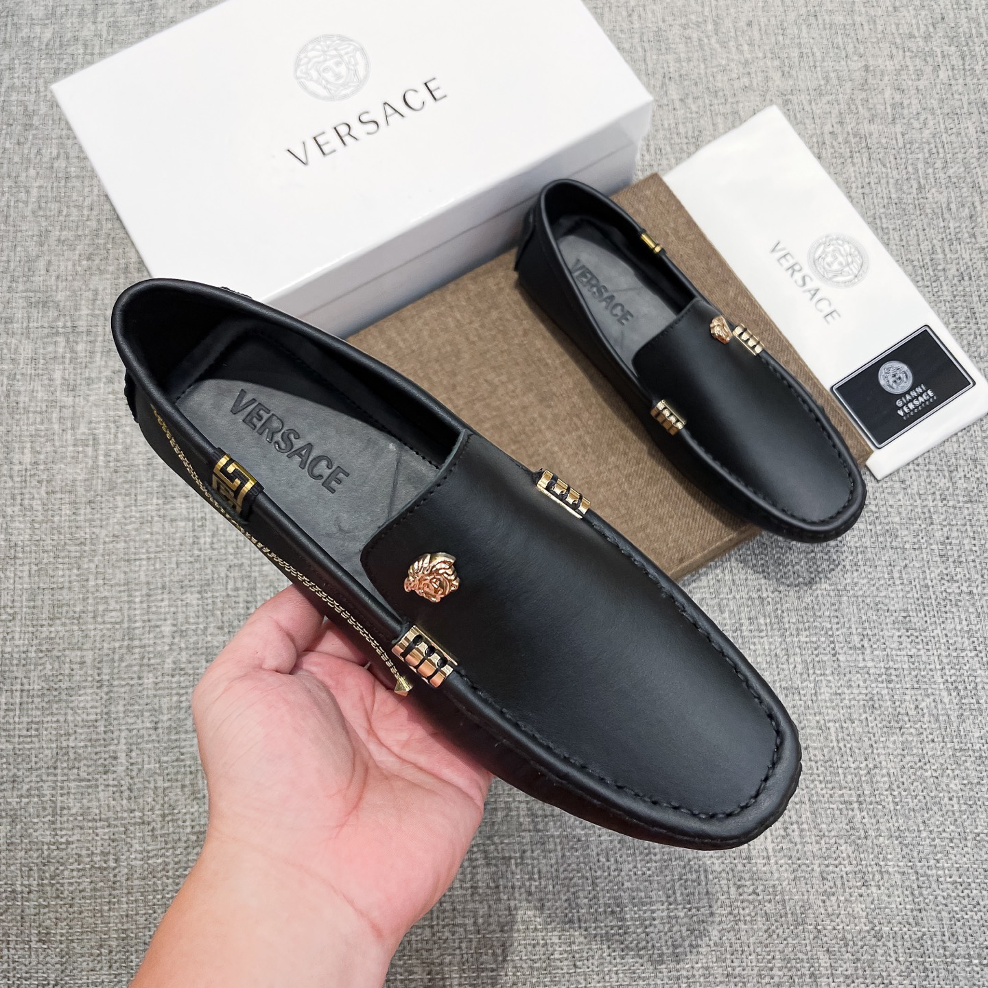 Vs Men's Medusa Micro Logo Loafers XX25090842