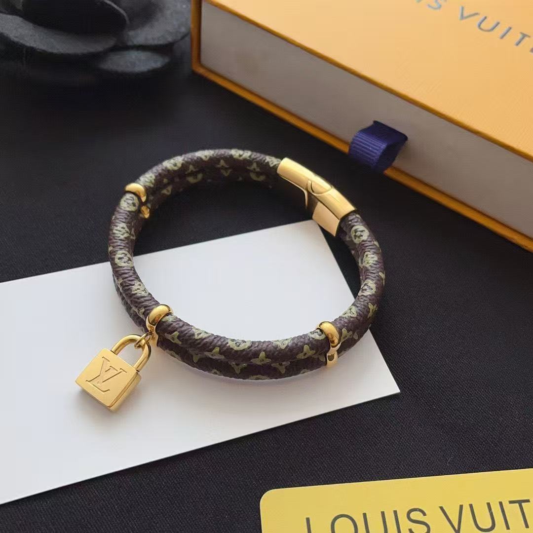 LV Monogram Canvas Lock Charm Bracelet YPD25090827