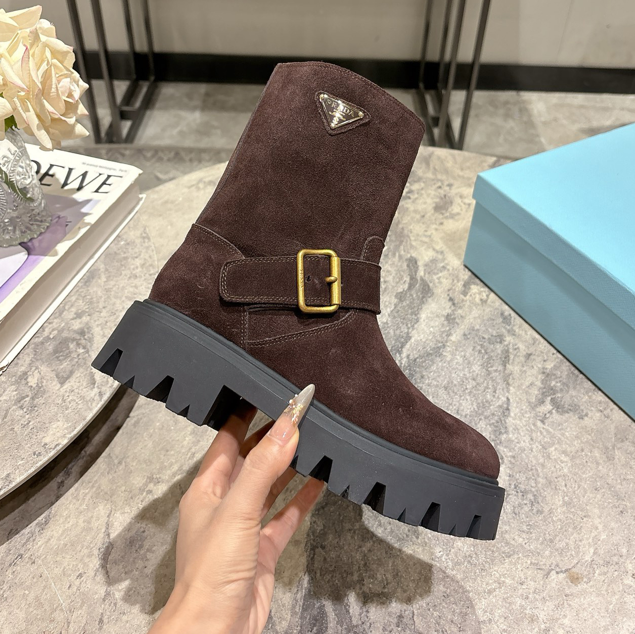 PRA 25New Suede Ankle Boots AM25090922