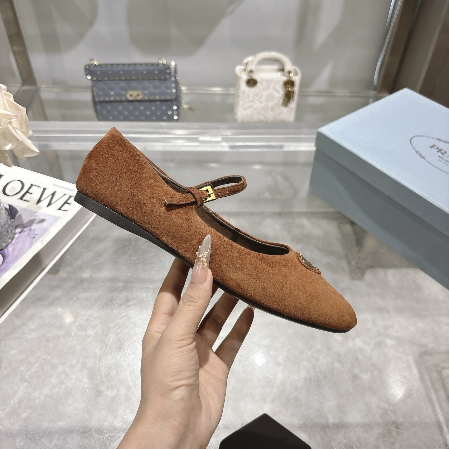 PRA 25New Suede Mary Jane Flats AM25090910