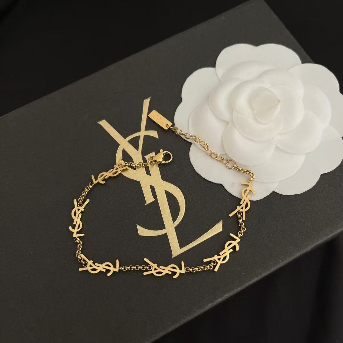 YSL Gold Letter Charm Bracelet YPD25090935