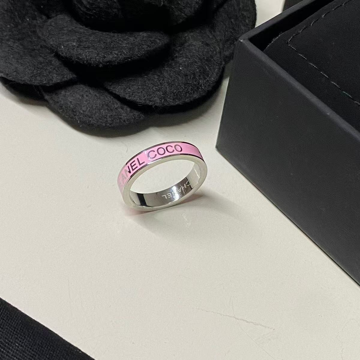 CH Pink Enamel Double - Band Ring YPD25091036