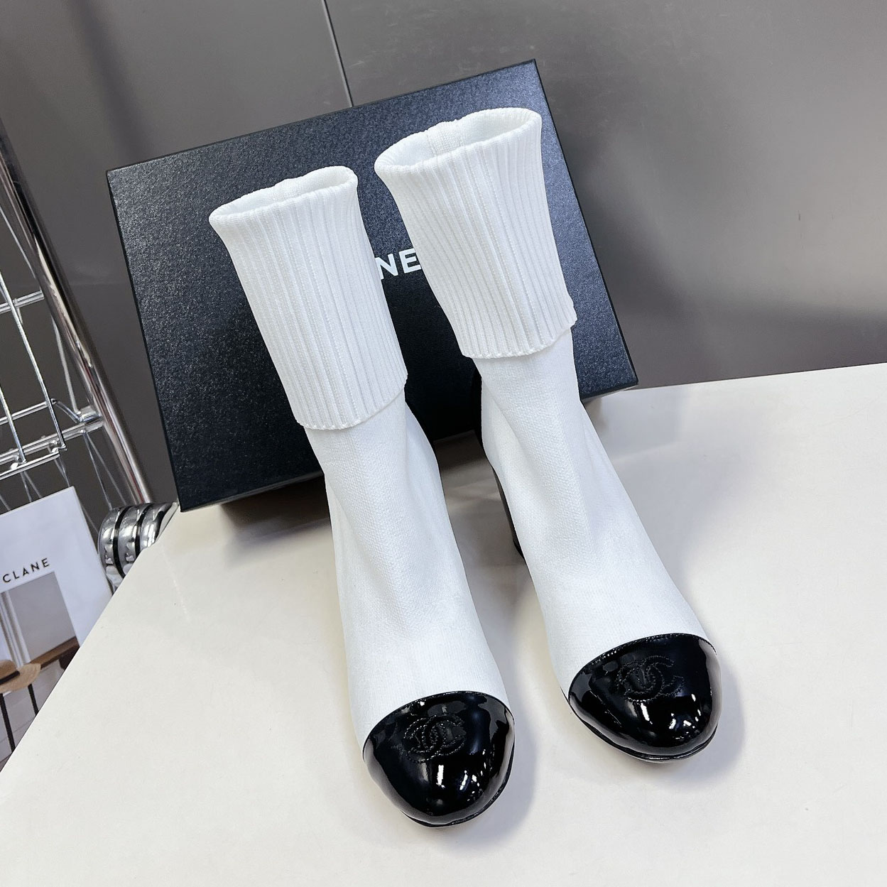 CH 25New Knitted Cuff Short Boots VB25091004