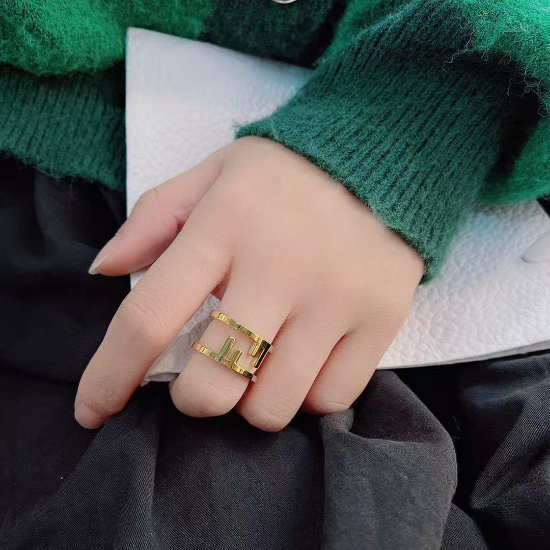 FD O’Lock Series Gold Double - Ring Open Ring YPD25091034