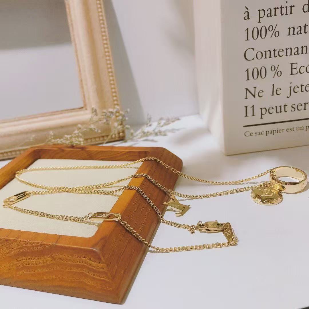 LV Gold Cuban Chain Necklace YPD25091017