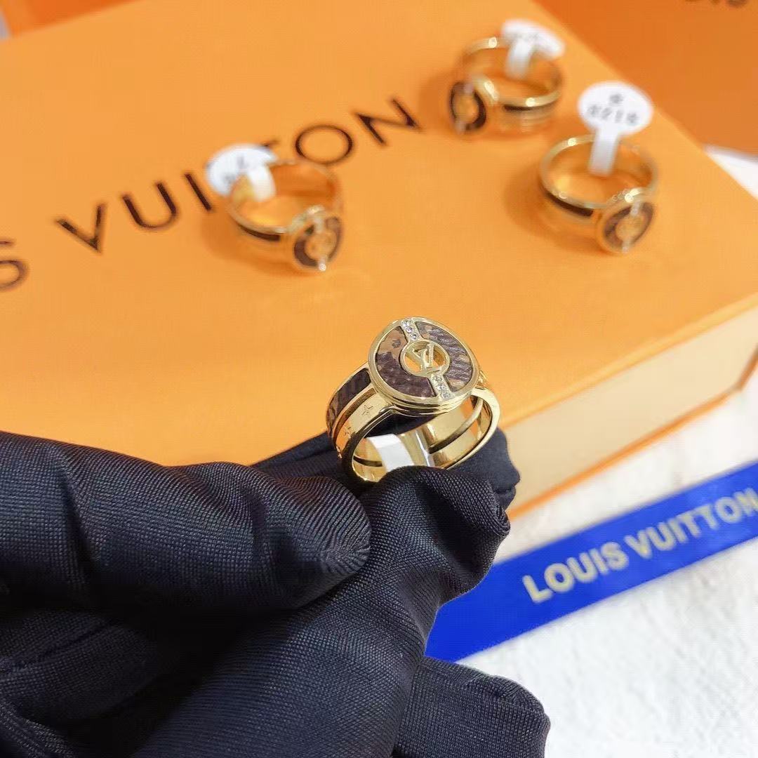 LV Monogram Canvas & Crystal Circular Ring YPD25091025