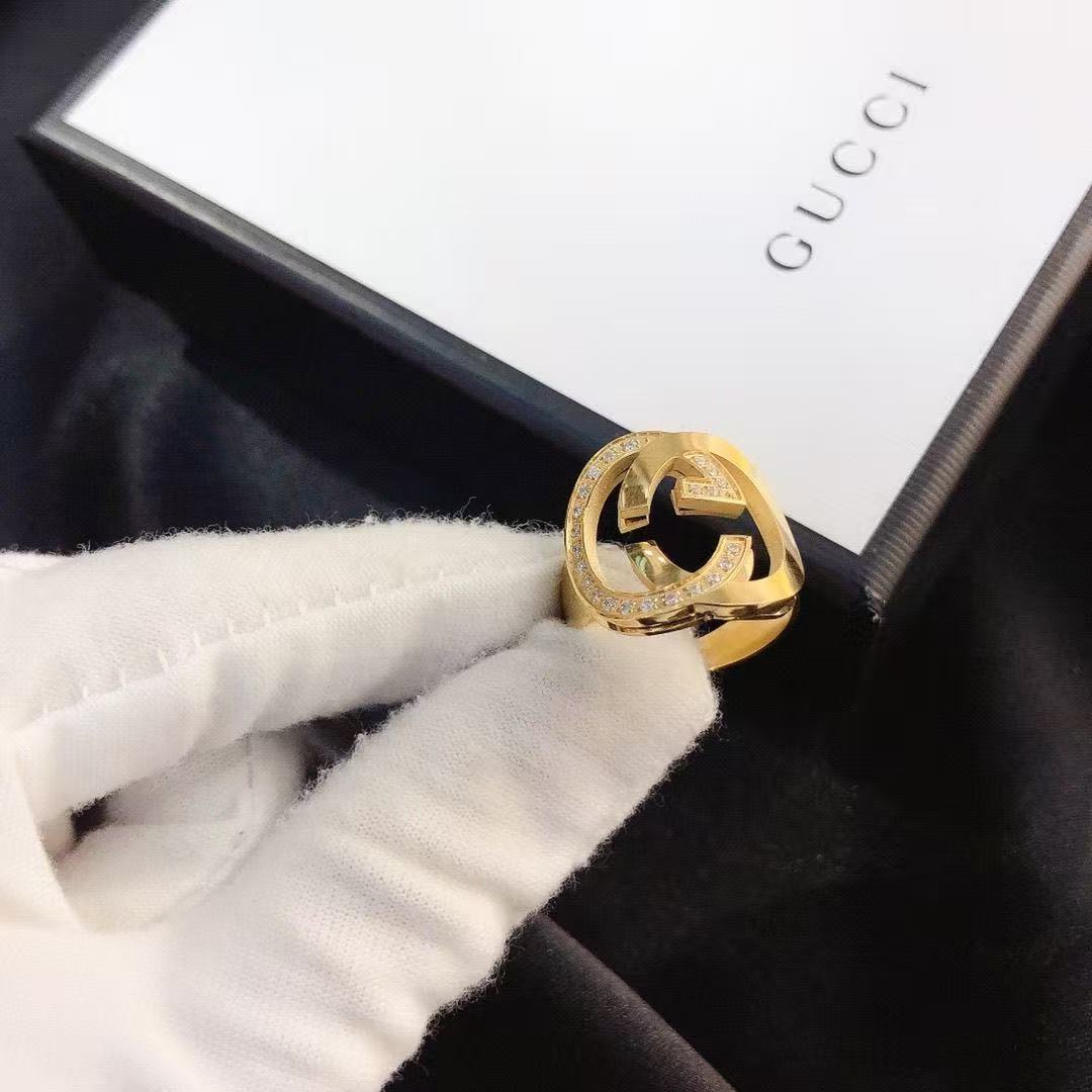 GG Gold 3D Interlocking Double G Ring YPD25091010