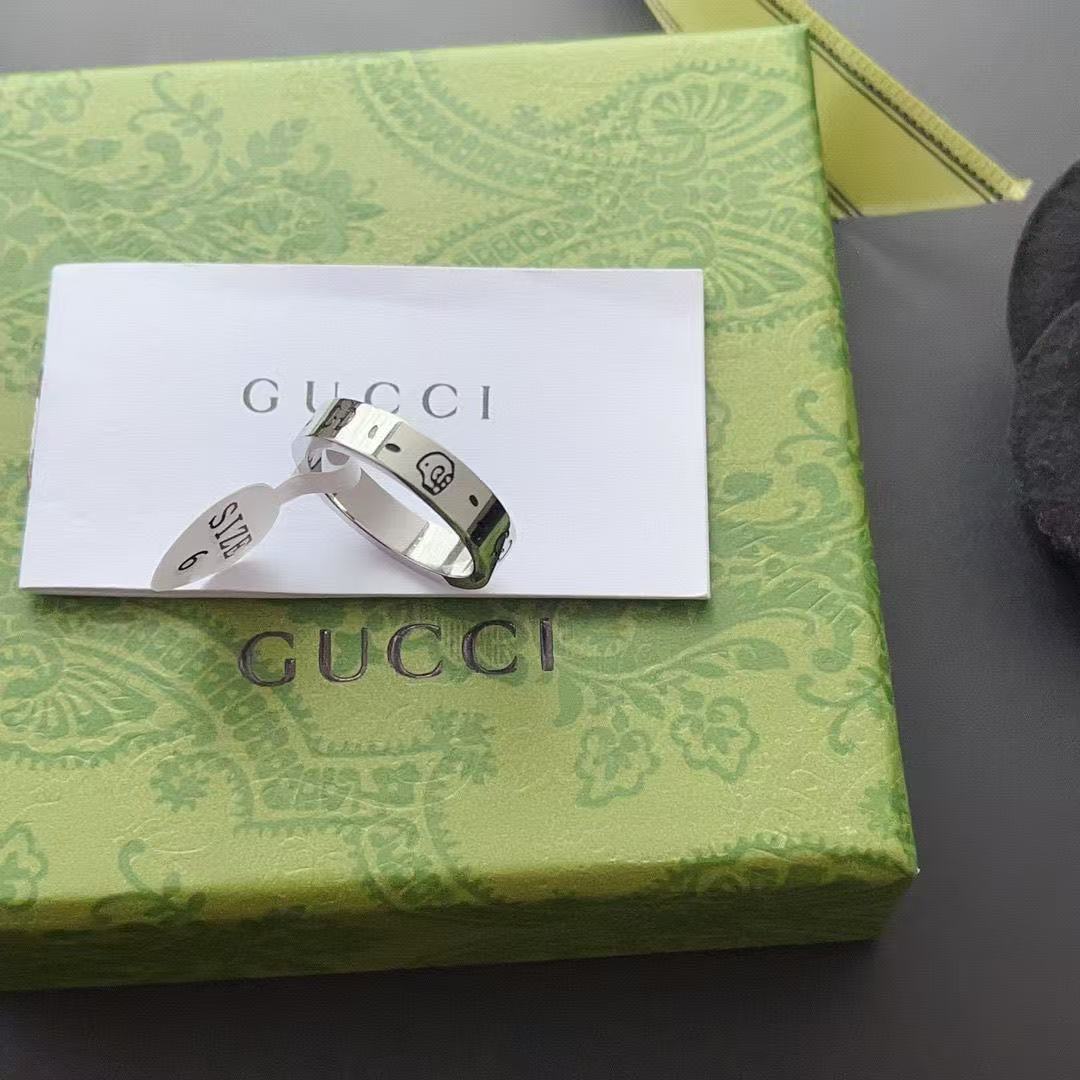GG Ghost Sterling Silver Skull Double G Ring YPD25091006