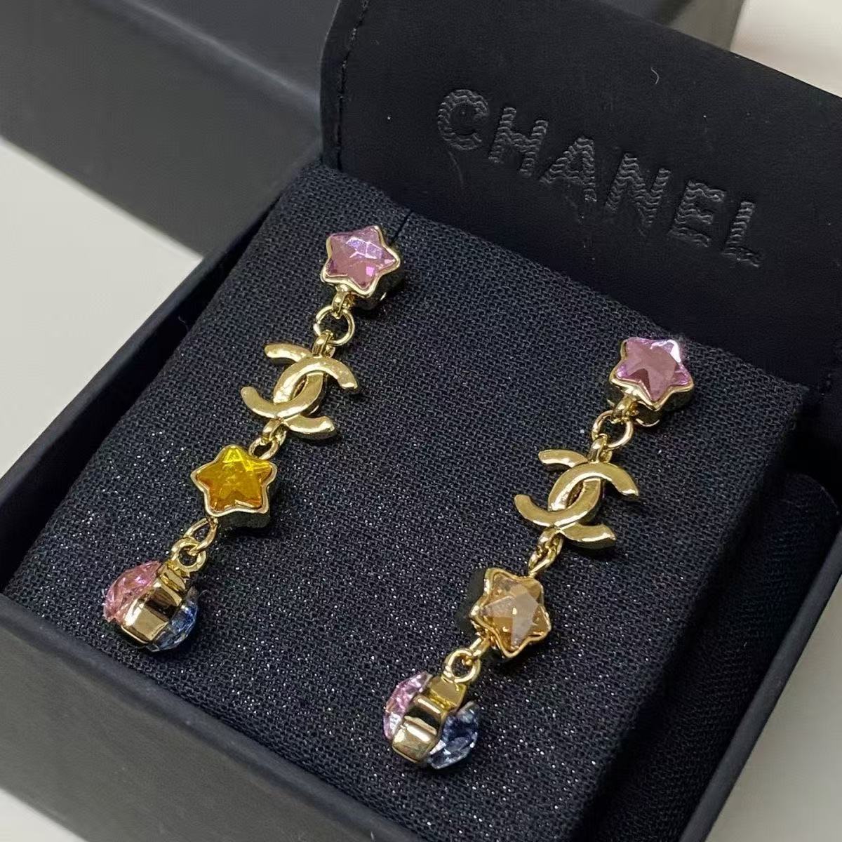 CH Colorful Star & Double C Pendant Earrings YPD25091022