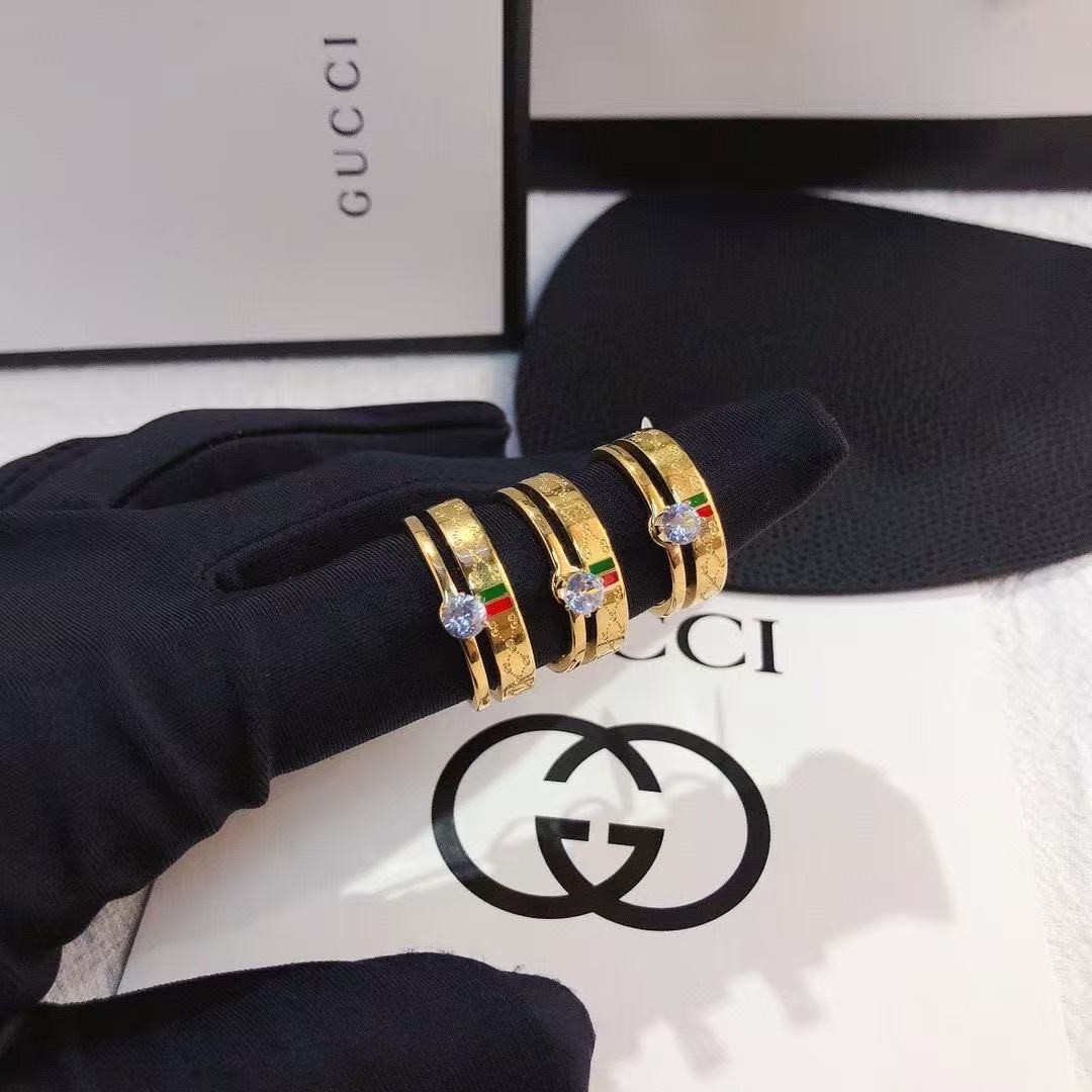 GG Double G Web & Crystal Ring YPD25091008