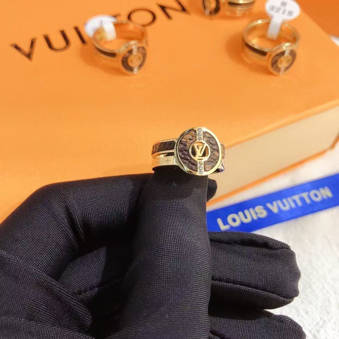 LV Monogram Canvas & Crystal Circular Ring YPD25091025
