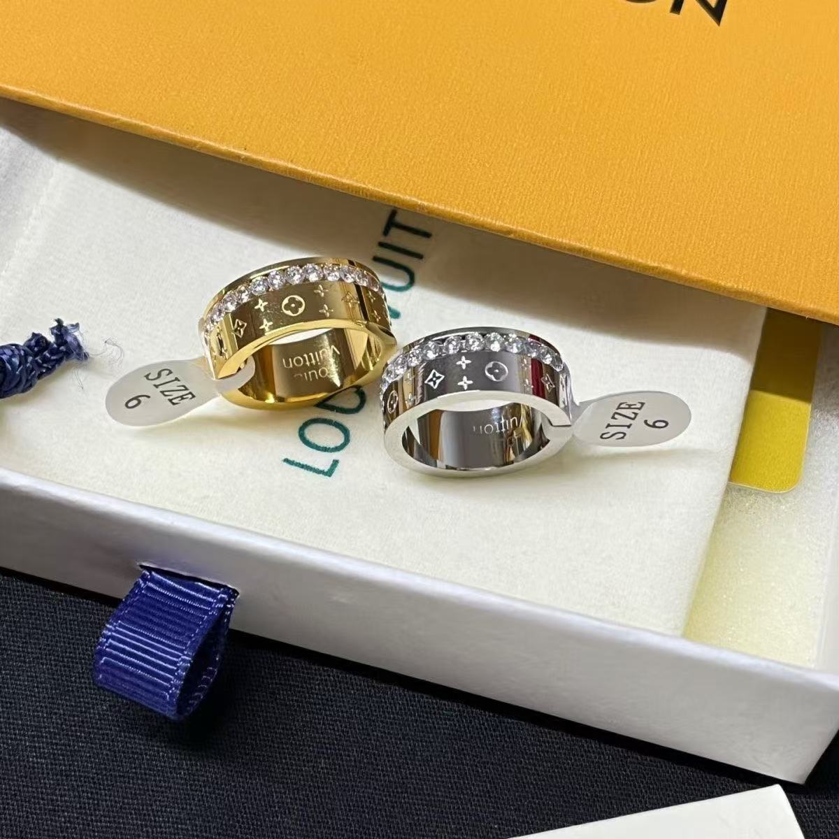 LV Monogram Crystal - Embellished Wide Ring YPD25091028