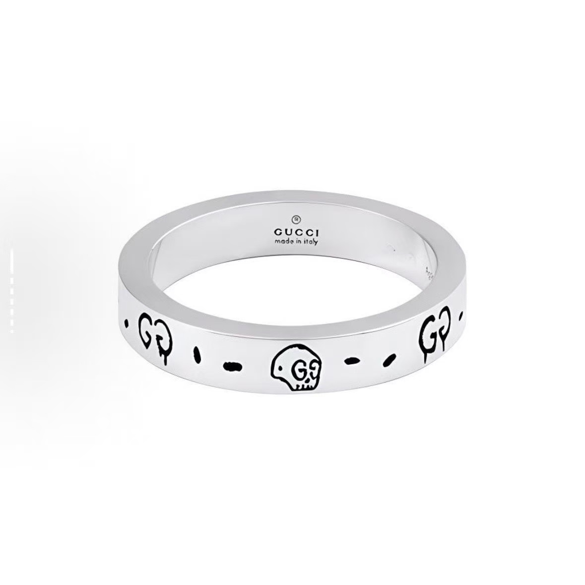 GG Ghost Sterling Silver Skull Double G Ring YPD25091006