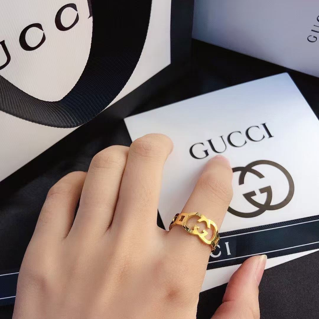 GG Gold Openwork Double G Ring YPD25091012