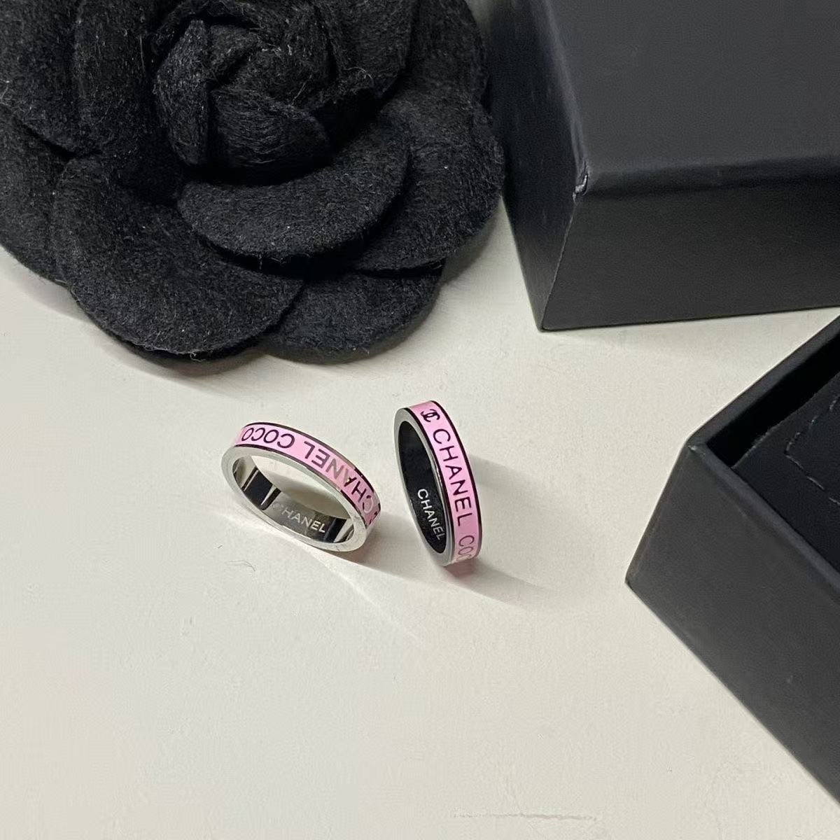 CH Pink Enamel Double - Band Ring YPD25091036
