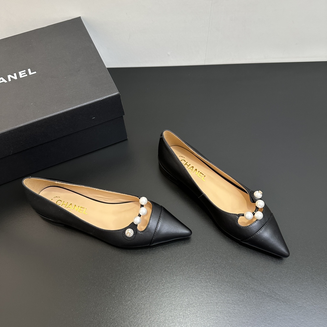 CH 25New Pearl Pointed Toe Casual Shoes AE25091115