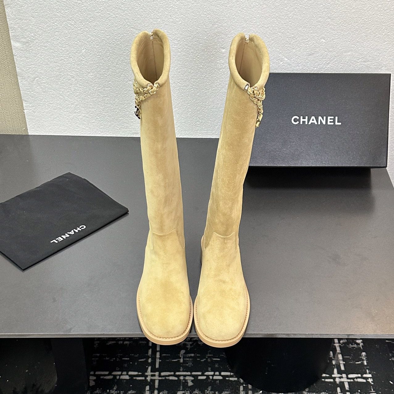 CH 25New Double C Chain Boots VB25091021