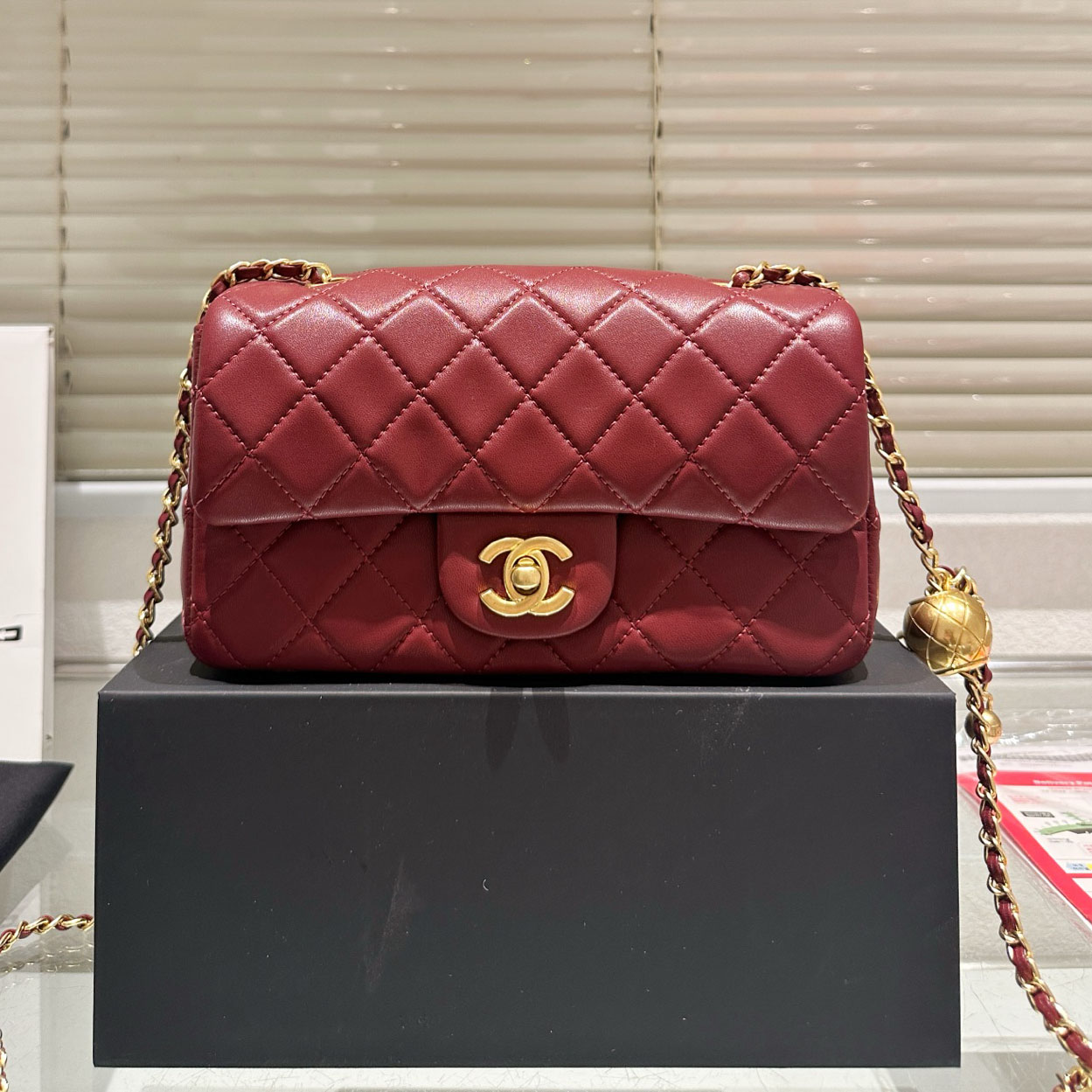 CH Classic Flap Mini Rectangular Bag with Gold Ball Chain - 20cm BV24051503