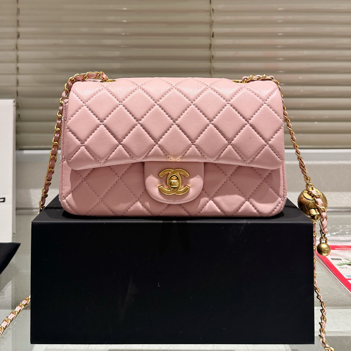 CH Classic Flap Mini Rectangular Bag with Gold Ball Chain - 20cm BV24051503