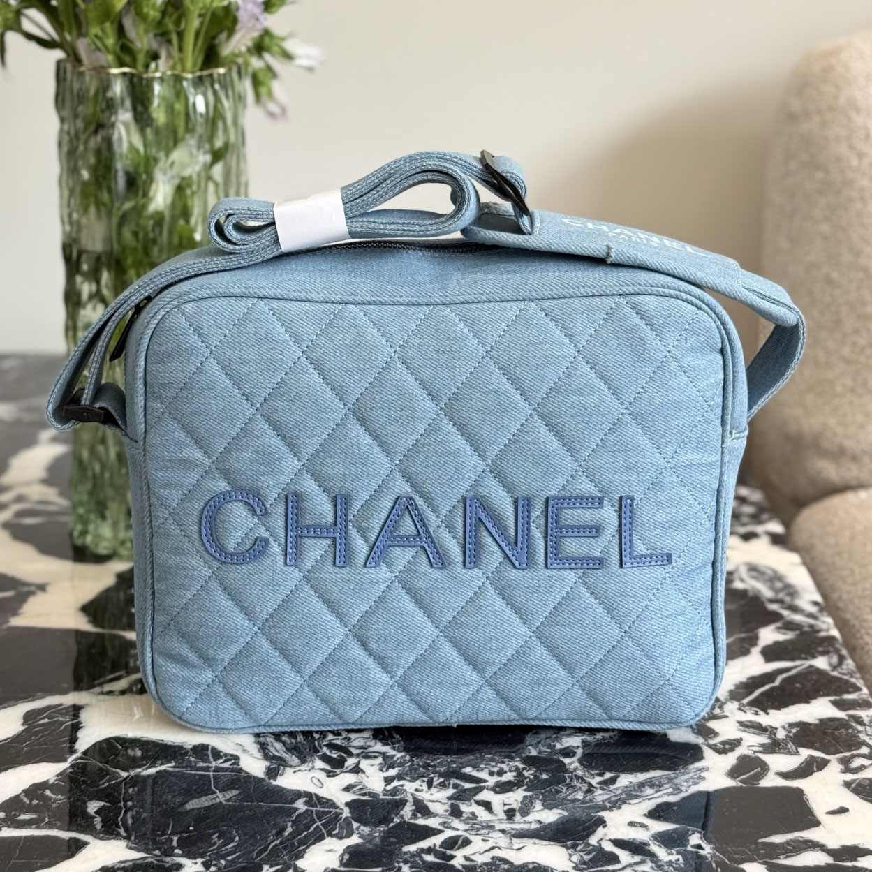 CH Denim Canvas Shoulder Bag XX25091301