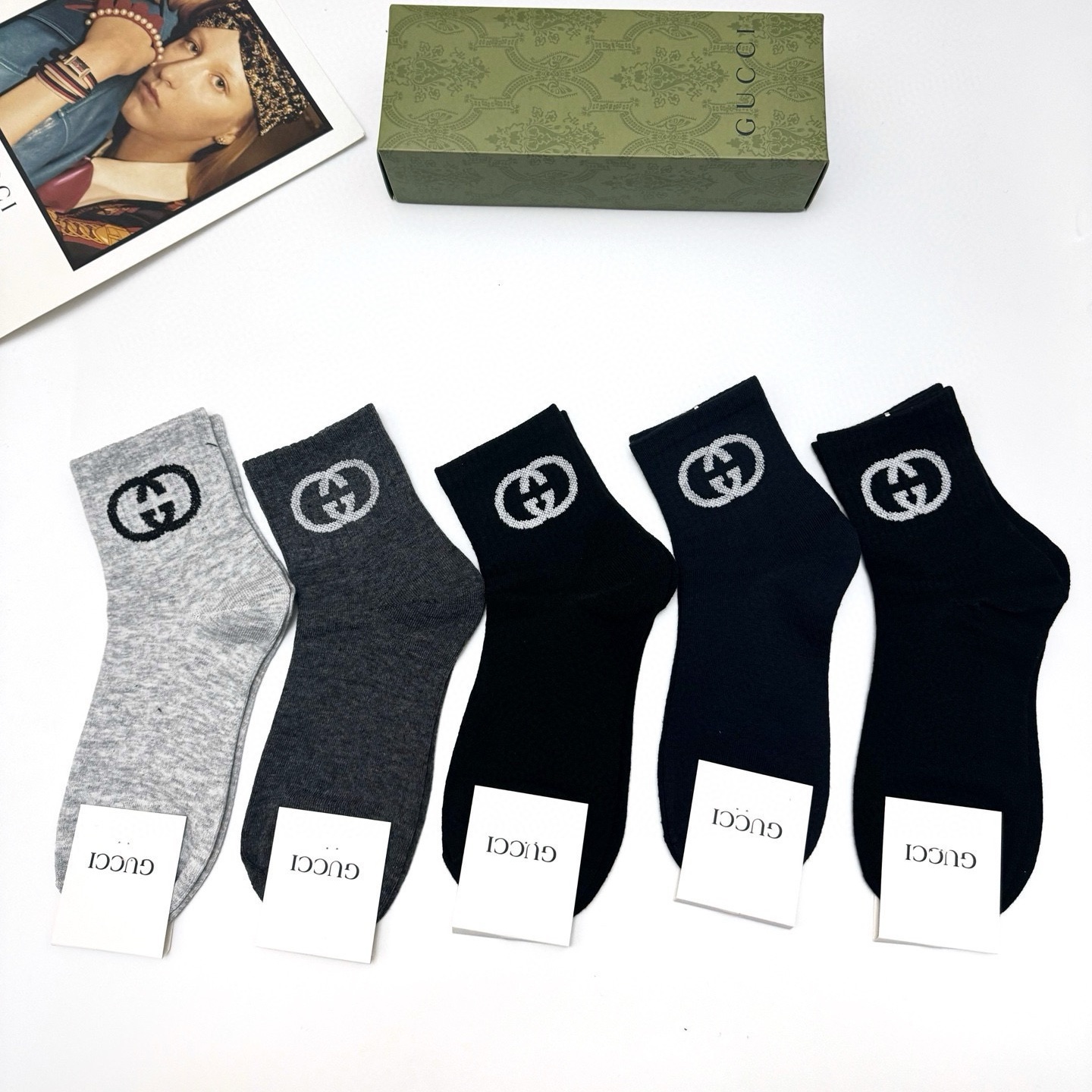 GG Men's mid-calf socks Set  YV25091371