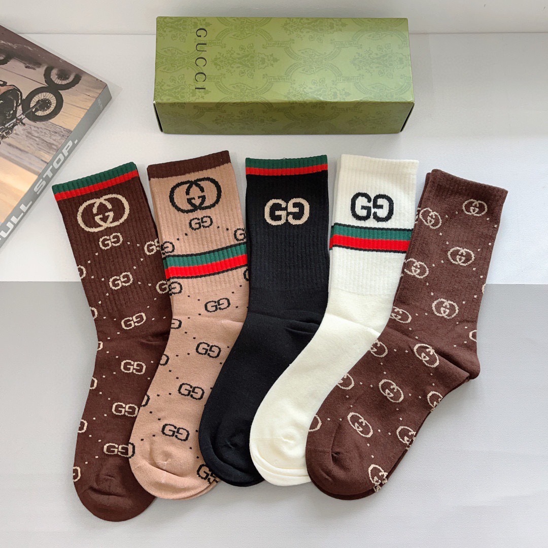 GG  Unisex Mid-Calf Socks Set YV25091318