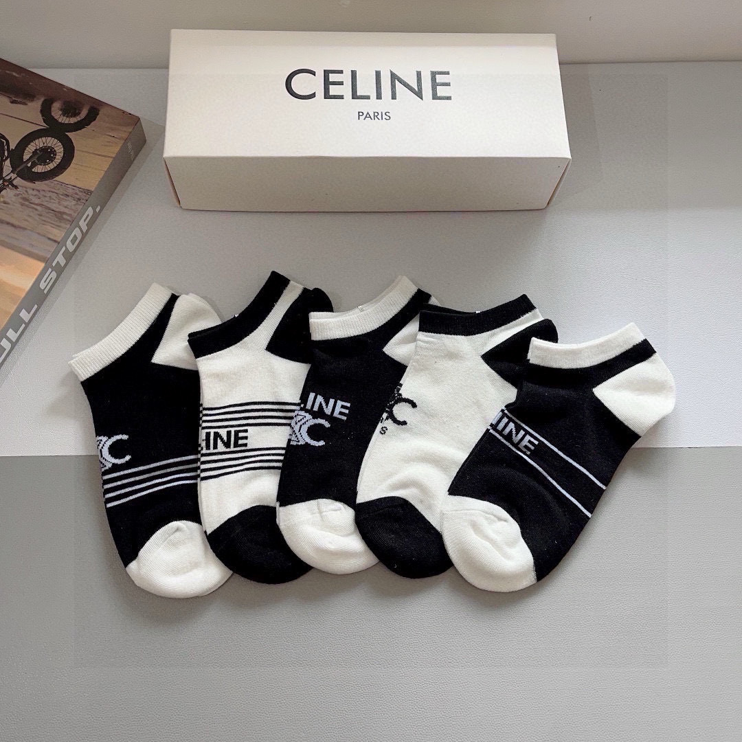 CE Black&White Ankle Socks Set  YV25091359