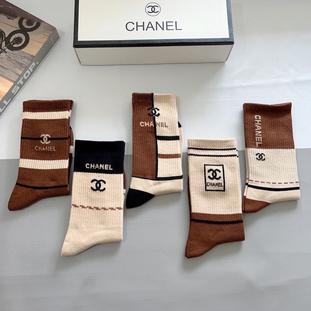 CH Cotton-Blend Mid-Calf Socks Set YV25091315
