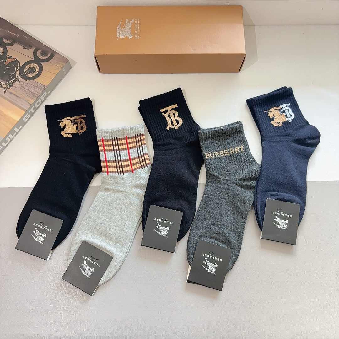 Bur Men's Classic Mid-Calf Socks Set YV25091355