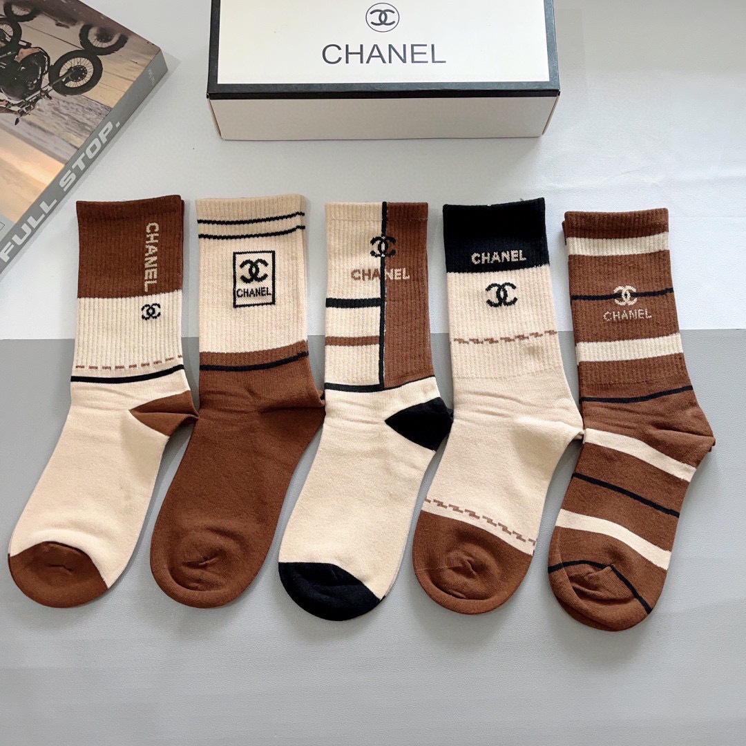 CH Cotton-Blend Mid-Calf Socks Set YV25091315