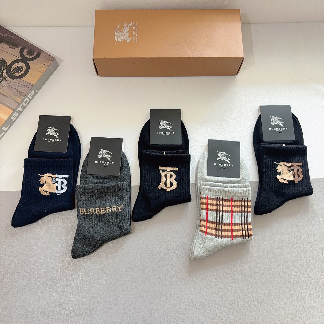 Bur Men's Classic Mid-Calf Socks Set YV25091355