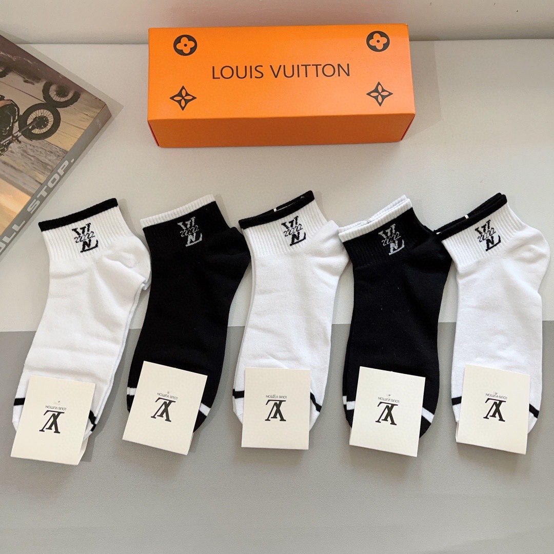 LV  Unisex basic ankle socks Set  YV25091363
