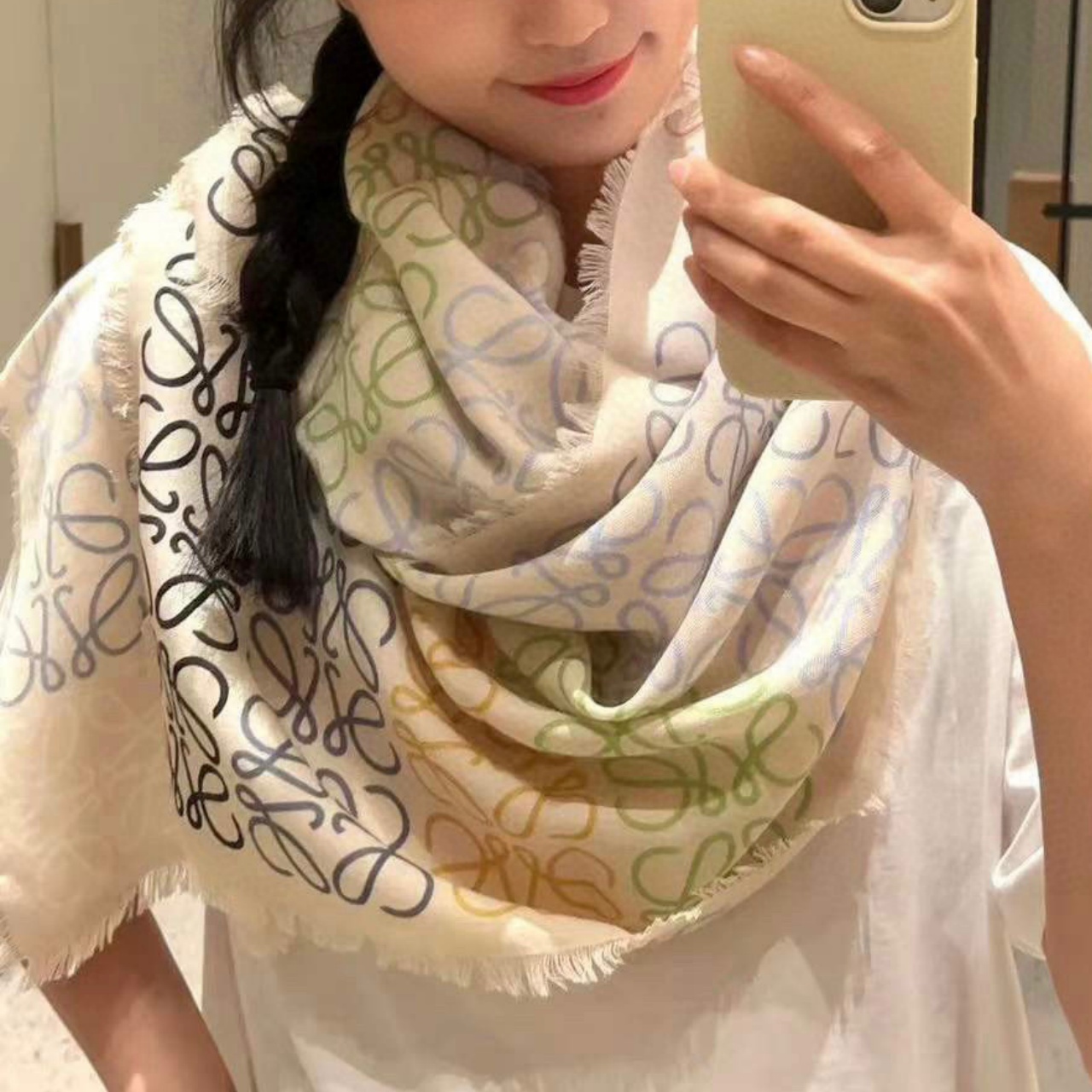 LOE Anagram Printed Scarf  YV25091411