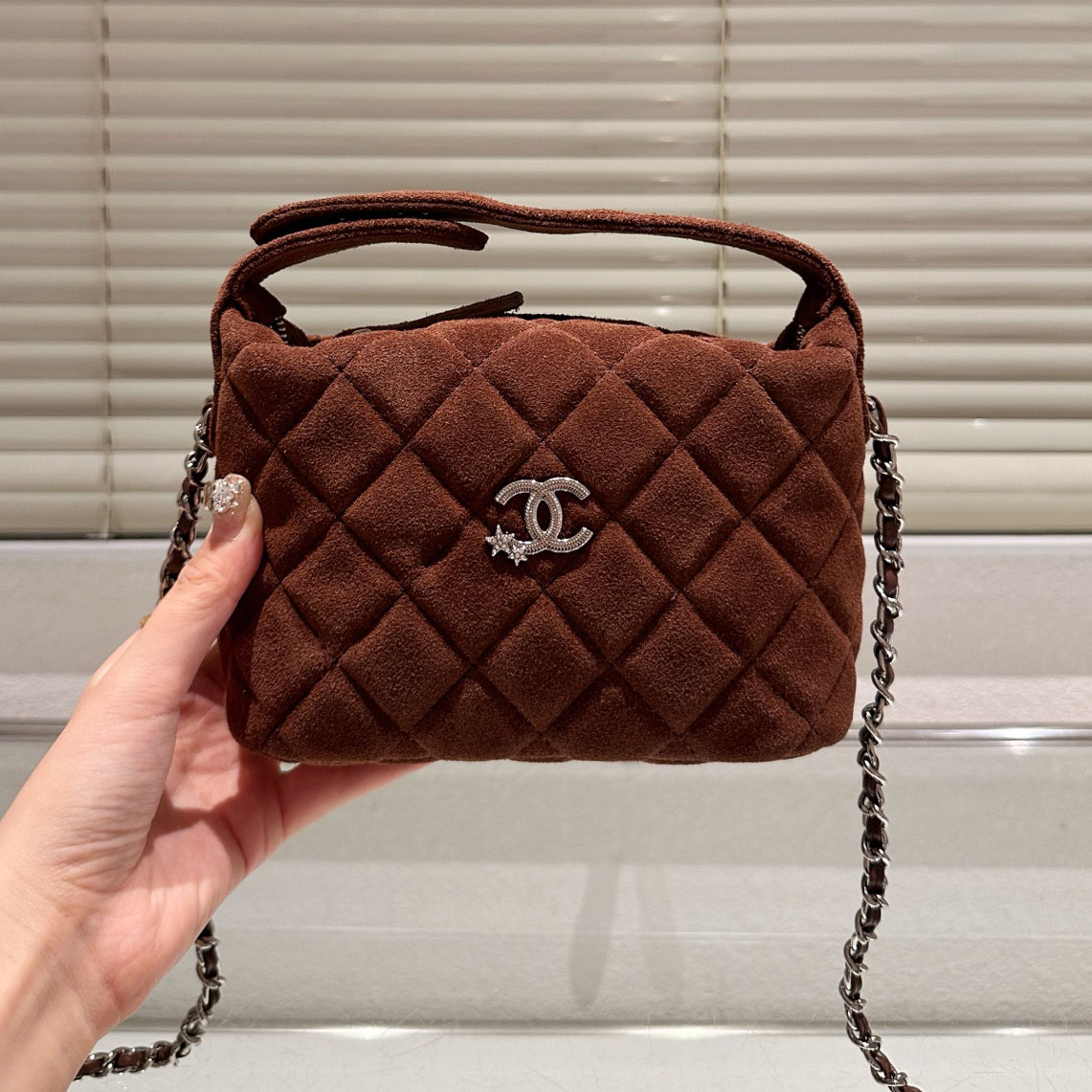 CH Mini Cow Suede Hobo-18cm AE25091415