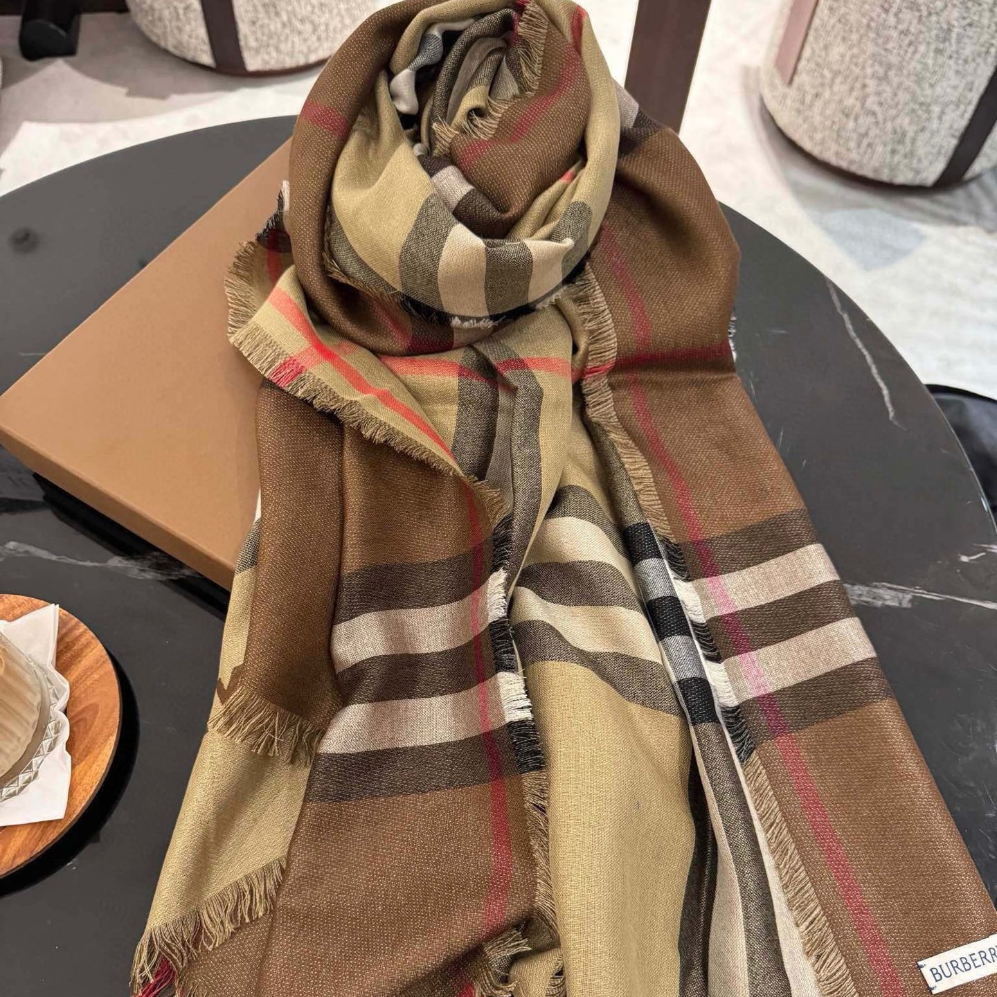 Bur Silk Cashmere Scarf  YV25091408
