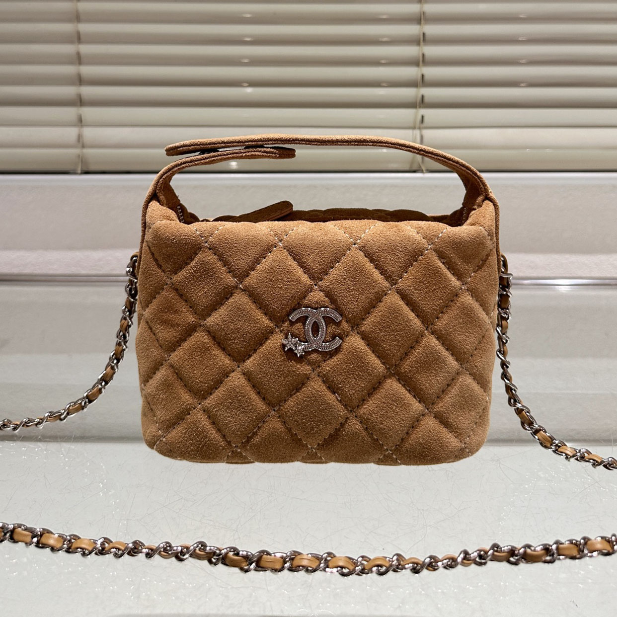 CH Mini Cow Suede Hobo-18cm AE25091415