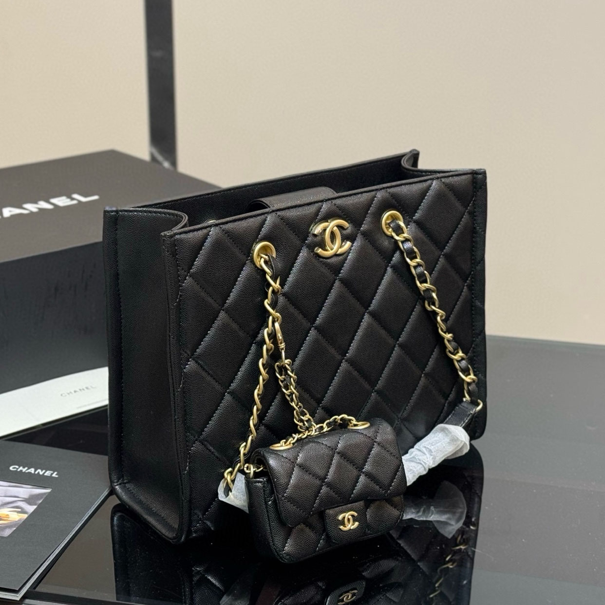 CH Caviar Leather Tote AE25091424