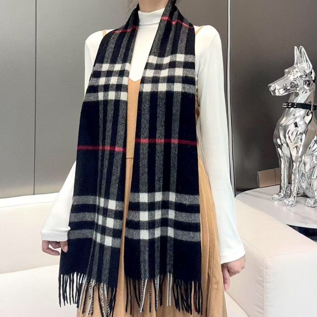 Bur Check Cashmere Scarf/Shaw YV25091504