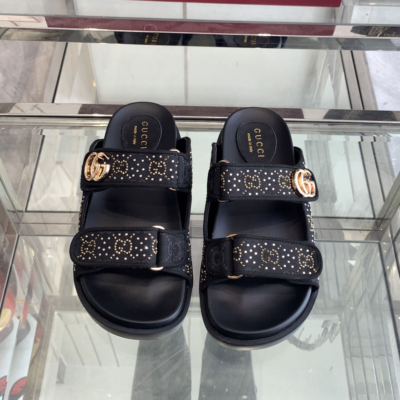 GG Canvas Flat Sandals DD25072006