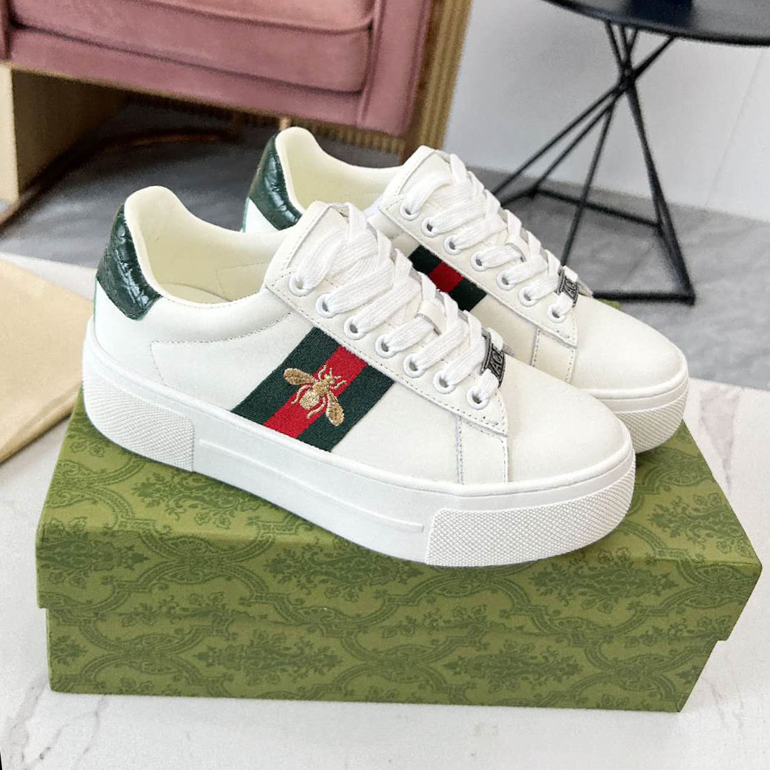 GG Chunky White Sneakers STZB250439