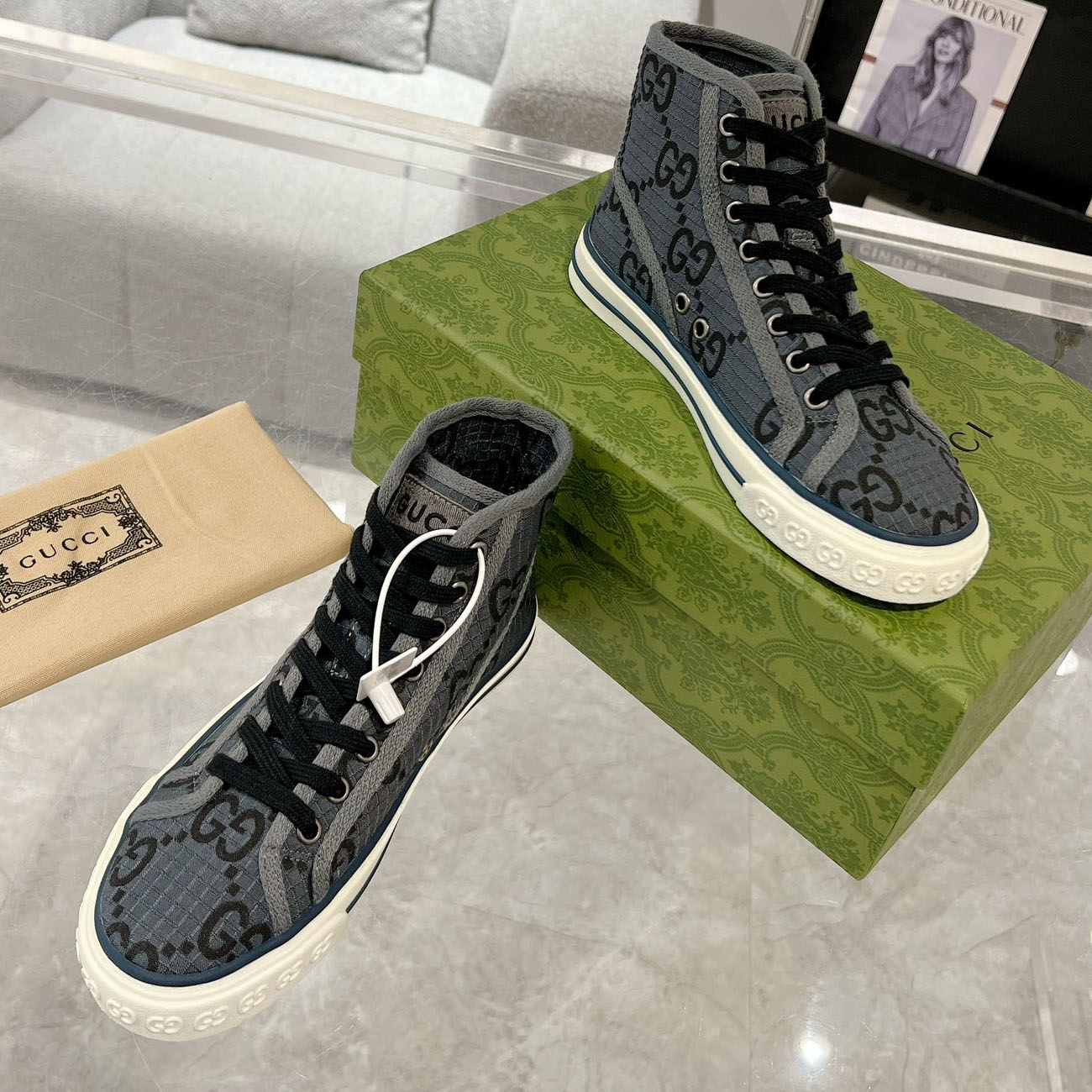 GG Tennis 1977 Series 24s Classic High-Top Shoes AM25091912