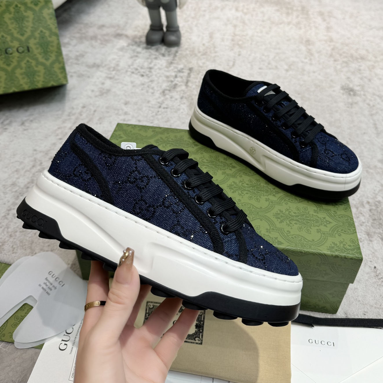 GG Tennis 1977 Collection Women's Classic Platform Shoes AM25091913