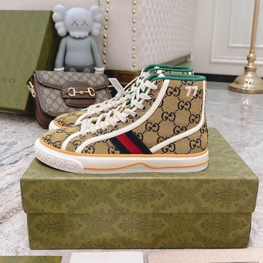 Disney & GG Tennis 1977 high-top canvas shoes AM25091914