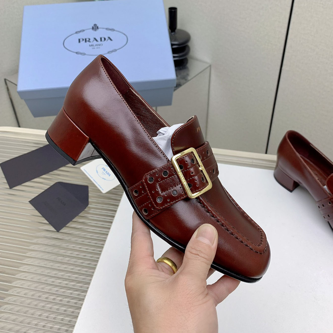 PRA 25New Block Heel Loafers XX25092022