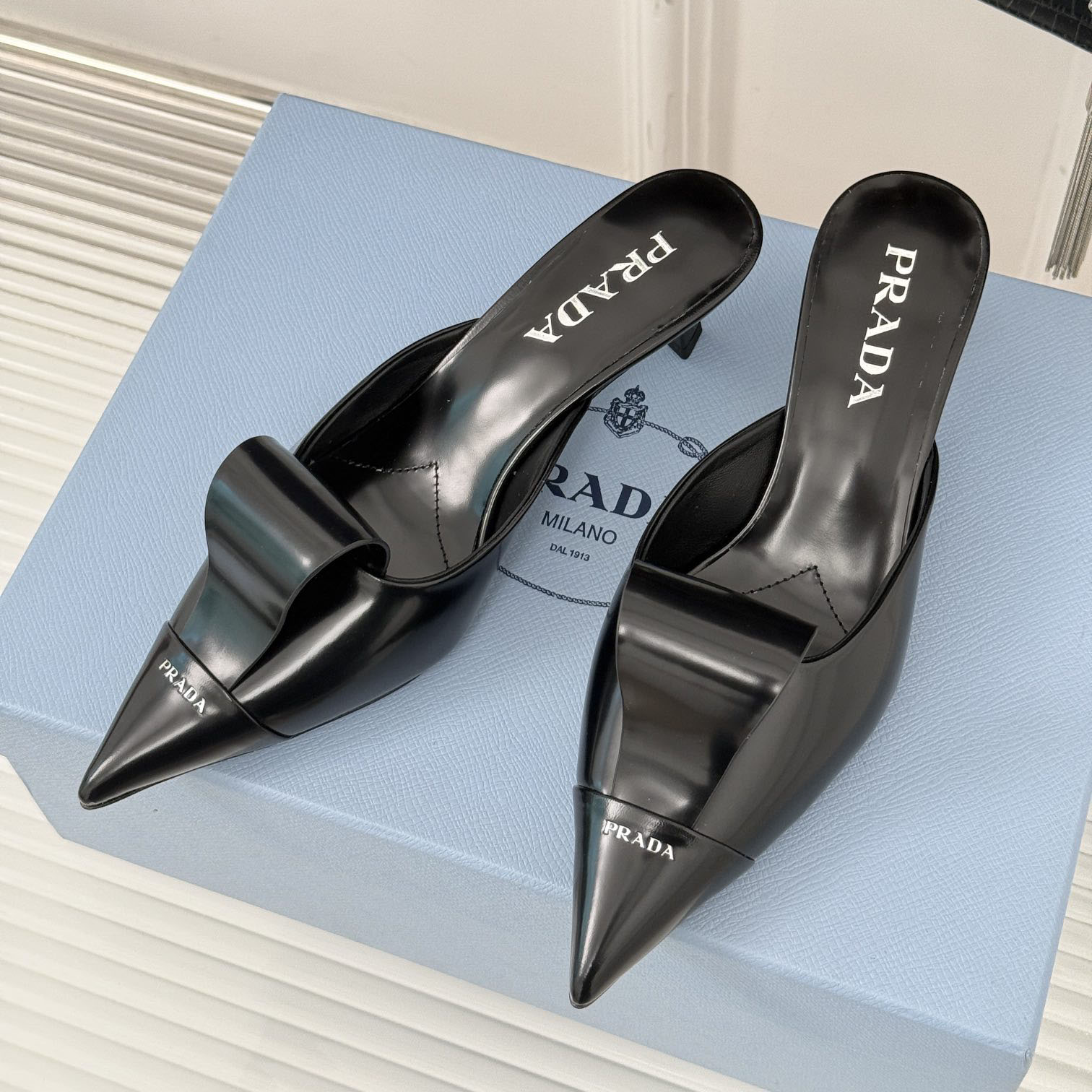 PRA Patent Leather High-Heeled Slides Ev25061061